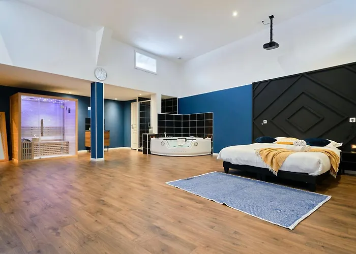 Ng Prestige - Nain I Privatif Premium I Jacuzzi - Sauna - Netflix - Projecteur * Roubaix