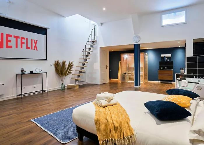 Appartement Ng Prestige - Nain I Privatif Premium I Jacuzzi - Sauna - Netflix - Projecteur
