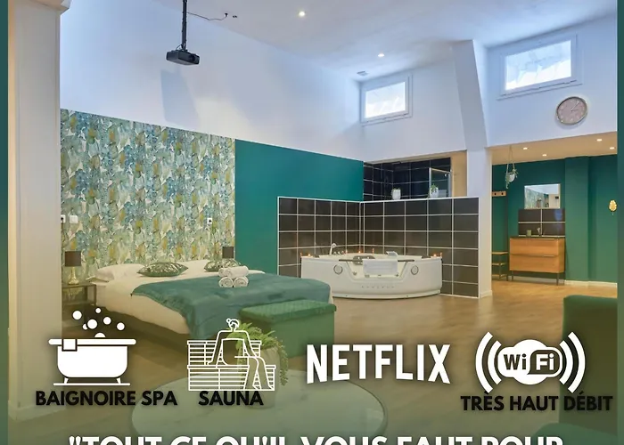 Appartement Ng Prestige - Nain I Privatif Premium I Jacuzzi - Sauna - Netflix - Projecteur